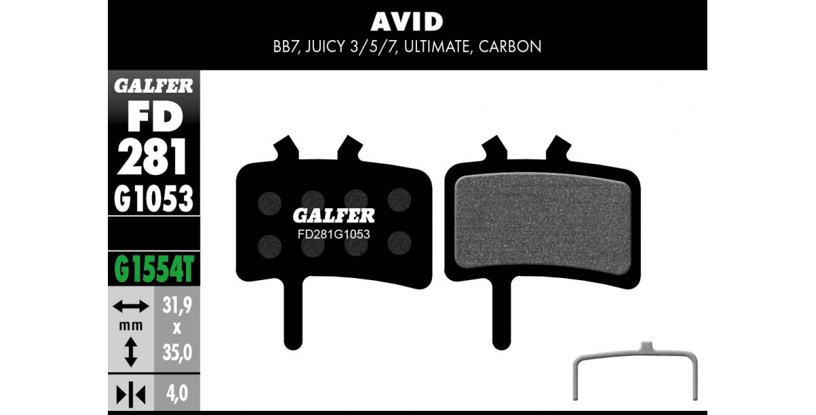 Avid BB7, Juicy 3 / 5 / 7 / Ultimate & Carbon Brake Pads - Standard Compound